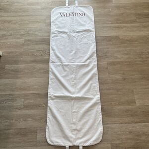 Valentino White Garment Dust Bag Storage Travel Cotton 69.5" x 22.5"